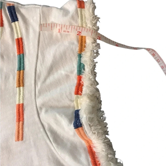 THML Embroidered Fringe Short Sleeve Top size S - Picture 8 of 11